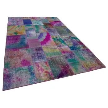 

196x300 Cm Multicolor Handmade Patchwork Rug-6x10 Ft