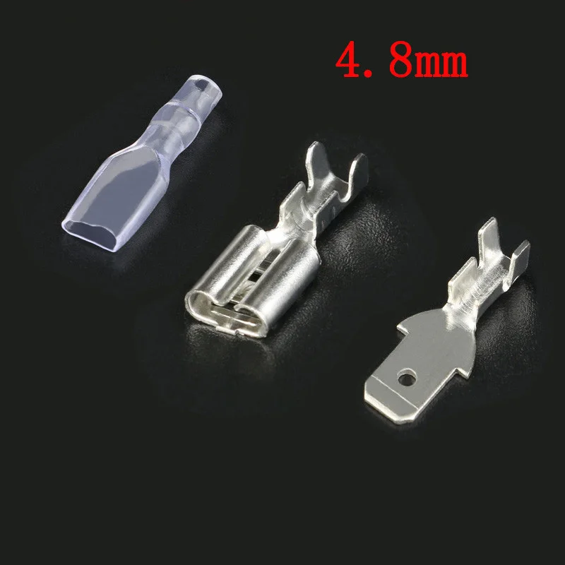 

200PCS Male Female Spade Crimp Terminals Electrical Insulating Sleeve Wire Wrap Connector for 22-16 AWG 0.5mm2-1.5mm2
