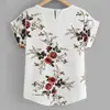 Summer Fashion Floral Print Blouse Pullover Ladies O-Neck Tee Tops Female Women's Short Sleeve Shirt Blusas Femininas Clothing 4