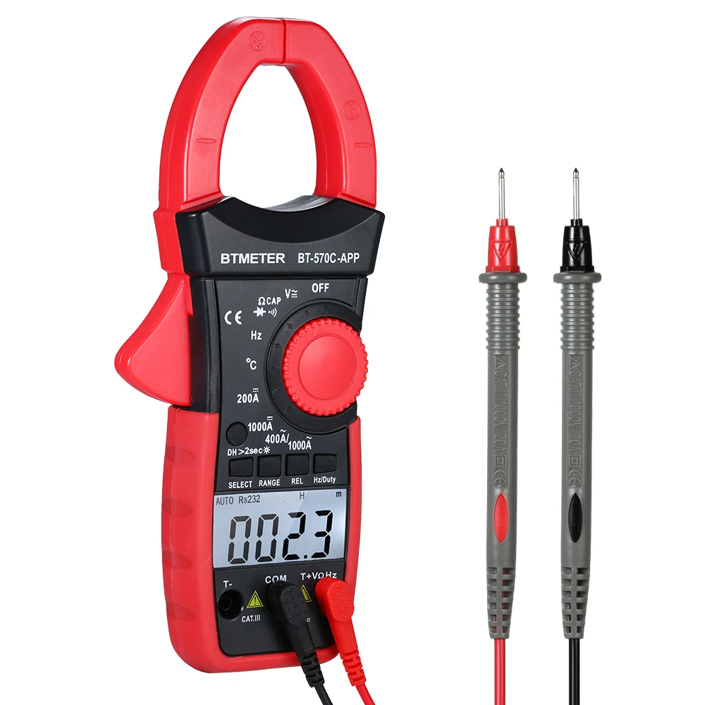 

Digital Clamp Meter Multimeter Voltage Current ESR Multi Meter Frequency Duty Cycle Temperature Tester Connect With App By BT