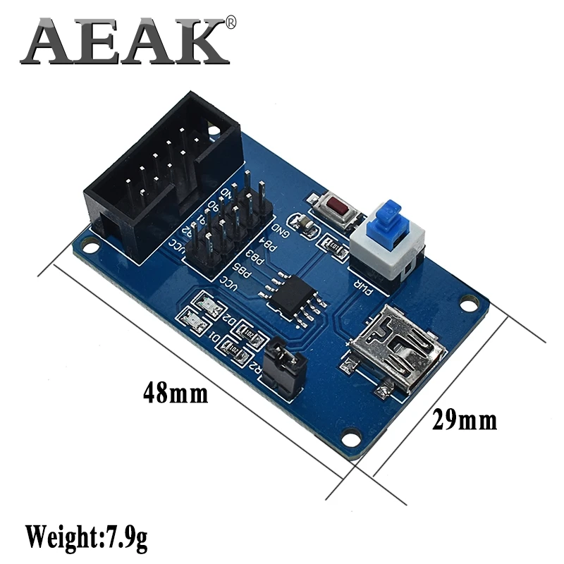 AEAK Attiny13 макетная плата AVR Attiny13A-SSU обучающая доска экспериментальные испытательные платы AVR плата минимальная система