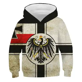 

New Design Retro Federal Republic of Germany Spain Flag Boy Girls Pullover Children Models Fashion Long sleeve Hoodie Sweatshirt