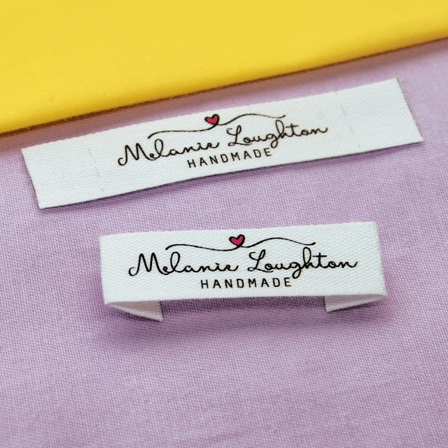 Custom handmade labels cotton clothing Labels soft Tags Private name label  handmade labels Color cotton labels - AliExpress