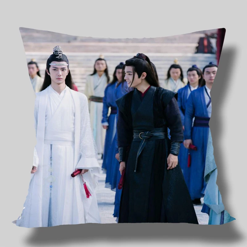 9 custom chenqingling Lan wangji Wang Yibo Xiaozhan square pillowcases zipper Custom Pillowcase one side Custom your image gift - Цвет: 9