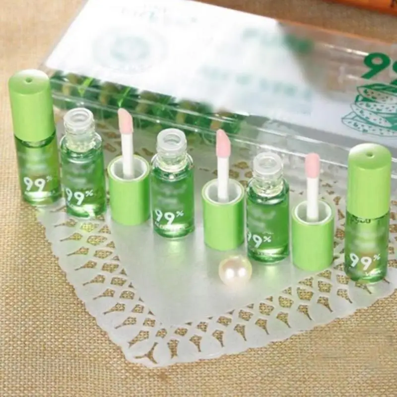 Aloe Color Changing Lip Gloss Lasting Waterproof Moisturizing Lip Balm Liquid Lipstick Makeup Lip Oil Care Beauty Cosmetic TSLM1