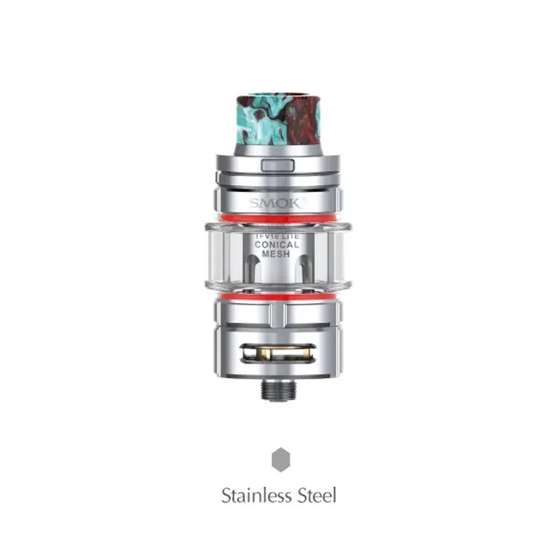 stainless steel SMOK TFV16 Lite Tank 5 мл распылитель с конической сеточной катушкой и двойной сетчатой катушкой испаритель 810 капельный наконечник электронная сигарета Fit G-Priv 3 MOD - Цвет: stainless steel