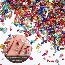 

Multi-color Mixing Nail Art Crushed Glass Nail Stones Broken Glass Stone for DIY Epoxy Resin Filler Necklace Pendant Accessories