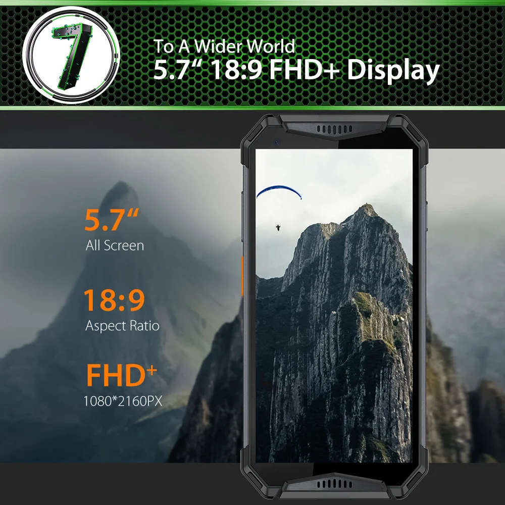 Глобальная версия Ulefone бронированный 3W IP68 водонепроницаемый прочный мобильный телефон 10300 мАч 5," FHD+ восьмиядерный смартфон 6 ГБ+ 64 ГБ Android 9,0