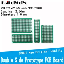 Panneau de prototypage PCB Double face, 20 pièces, universel, 2x8 3x7 4x6 5x7, 5 pièces chacun