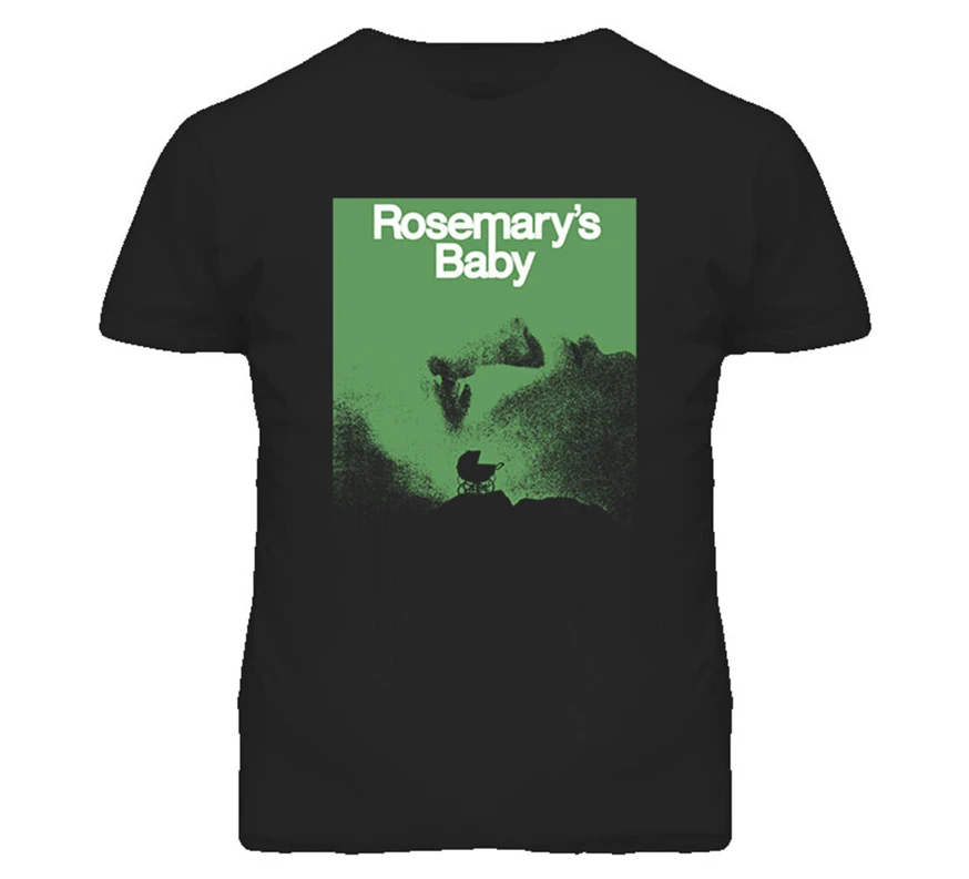 Rosemarys Baby Scary Horror Movie Poster Retro T Shirt Classic Unique Tee | Мужская одежда