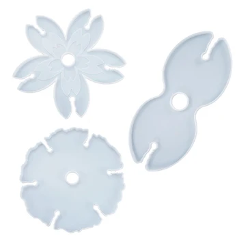 

1pcs New Cherry Blossom Wine Tray Wine Glass Holder Silicone Resin Mold Irregular Coaster Mould For DIY Handmade Accessories