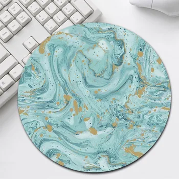 

Whole Sale Marble Stone Mouse Pad Round Mousepad Office Mice Pad Rubber Computer Anti-slip Table Mat