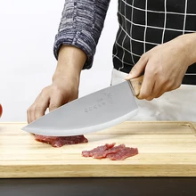 Профессиональный кованый китайский нож из нержавеющей стали, мясник, нож для нарезки мяса, кухонные ножи шеф-повара