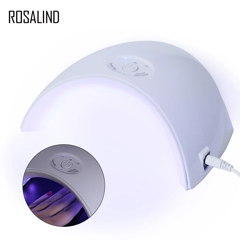 ROSALIND лампа для ногтей Гель-лак УФ светодиодный светильник для маникюра Сушилка для ногтей Полупостоянный Гель-лак для ногтей 24 Вт инструмент для маникюра