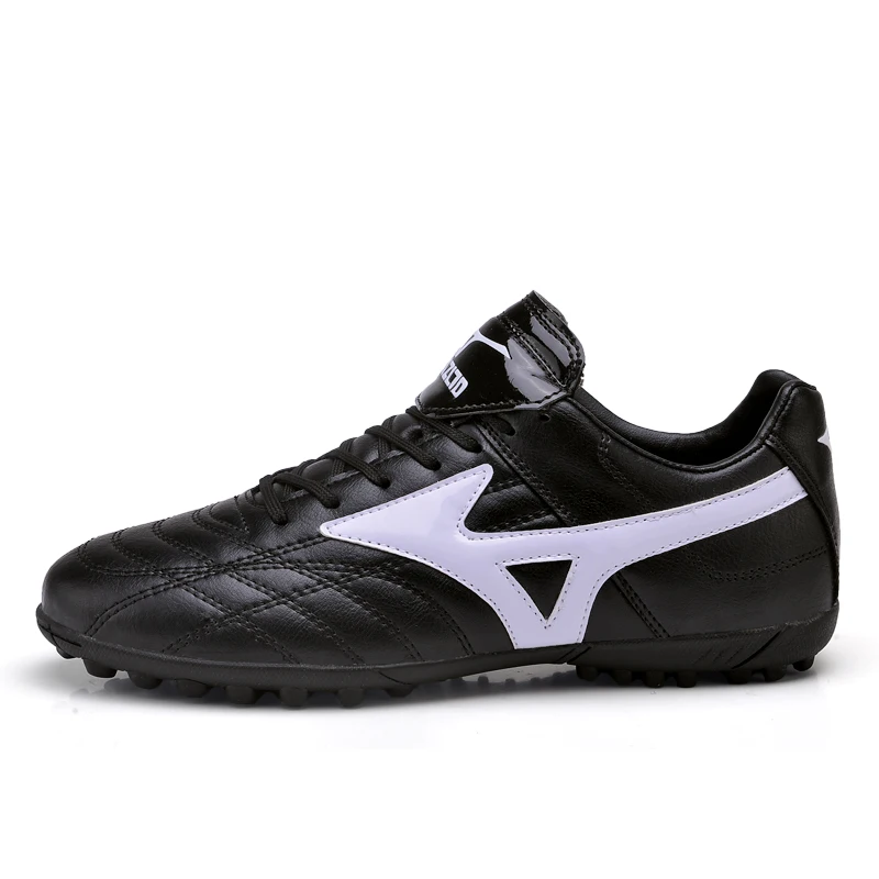 Size33-44 для мальчиков и девочек, шипованные кросовки для футбола, футбольные кроссовки, кроссовки нового дизайна, спортивная обувь - Цвет: black