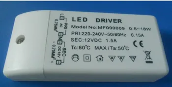 買取 10 個 12v 18 ワット 1.5A定電圧ledドライバAC220-240V入力 12v出力