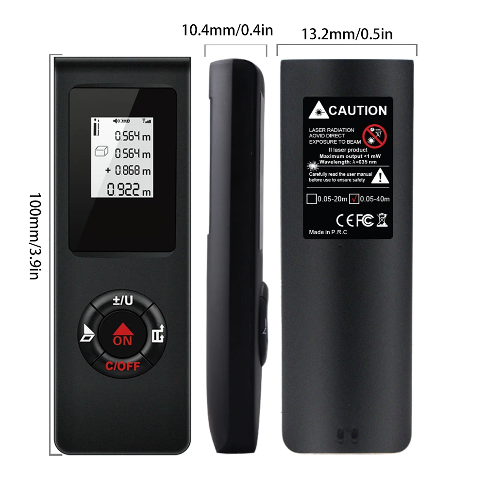 Измеритель расстояния мини USB Перезаряжаемый дальномер цифровой измерительный прибор для измерения объема по пифагору