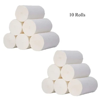 

10 Rolls Paper Hand Towels Papier 4 Ply Of Toilet Paper Bulk Roll Tissue Soft Toilet Paper Rolls Pack For Home Kitchen