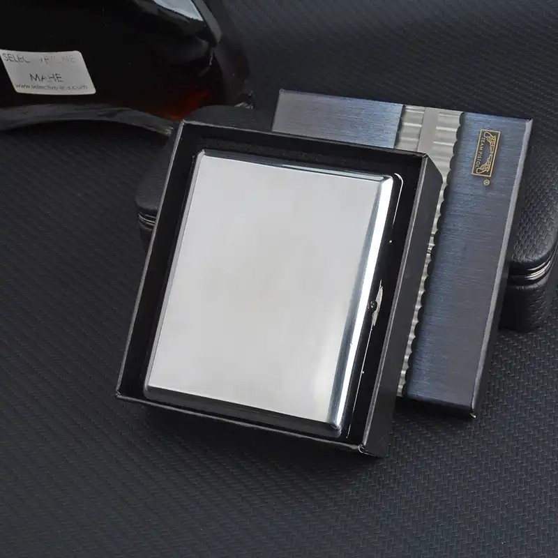 100mm Long Men S Copper Cigarette Case Silver Tobacco Box Metal Holder For 20 Cigarettes Flash Sale Cigarette Accessories Aliexpress aliexpress