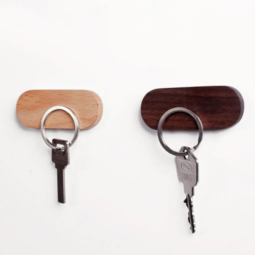 Creative Solid Wooden Key Holder Magnetic Hook Multi-Function Hanger Sundries Storage Rack Home Organizer Tools Wall Decoration 2