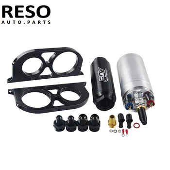 

44mm&60mm Double Billet Fuel Pump Filter Mounting Bracket Clamp Kit + 44mm Fuel filter+044 Fuel pump Set Package Black Blue