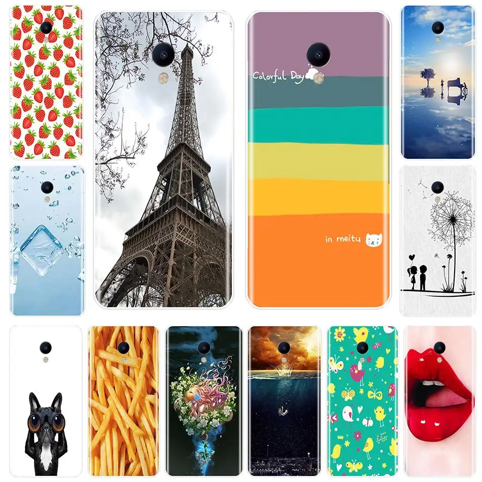 Чехол для телефона Meizu M6 M6S M5C M5 M5S M3S M3 M2 Мягкий Силиконовый ТПУ милый эстетический