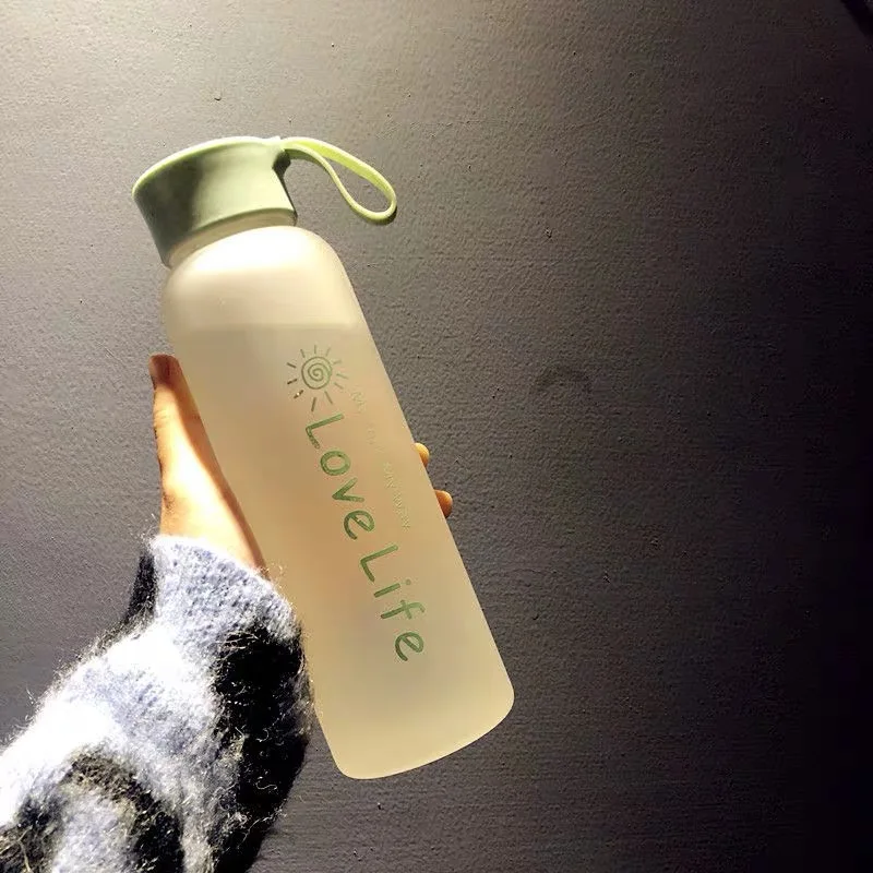 Милые галлонные бутылки для воды, силиконовые чайные Пластиковые Многоразовые Детские бутылки для воды, для питья, соломы, Borraccia Termica, домашний декор JJ60WB - Цвет: style7