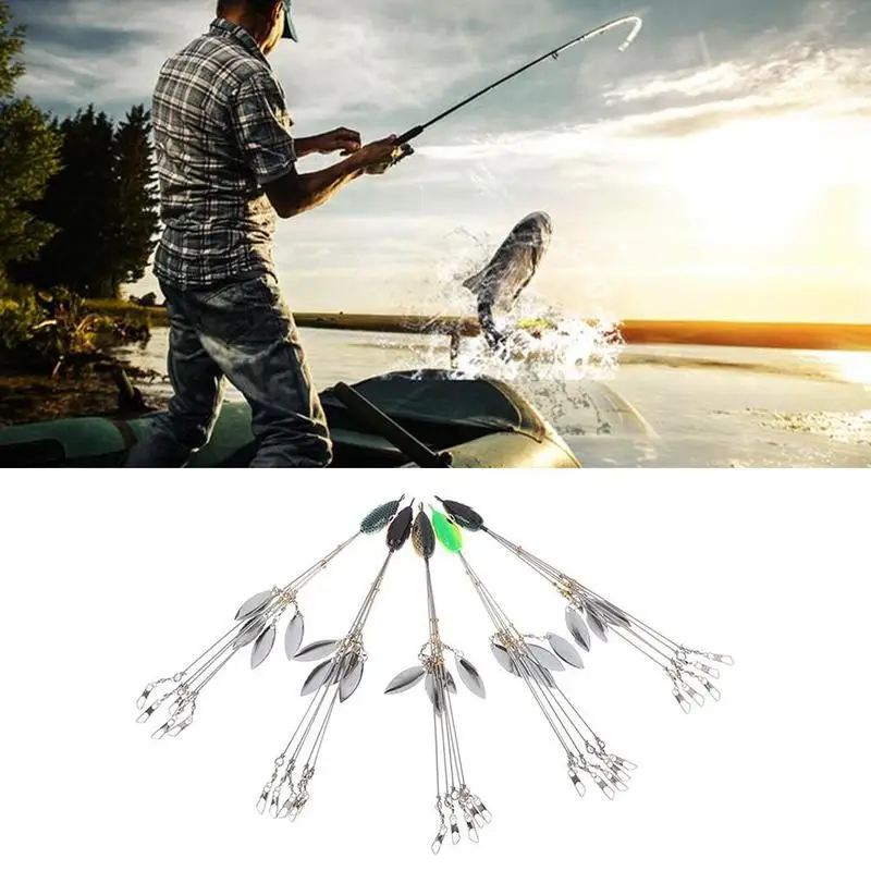  20g Fishing Lure Rig Swimming Bait Bass 5 Arms Alabama Rig Head Fishing Group Lure Snap Swivel Spin