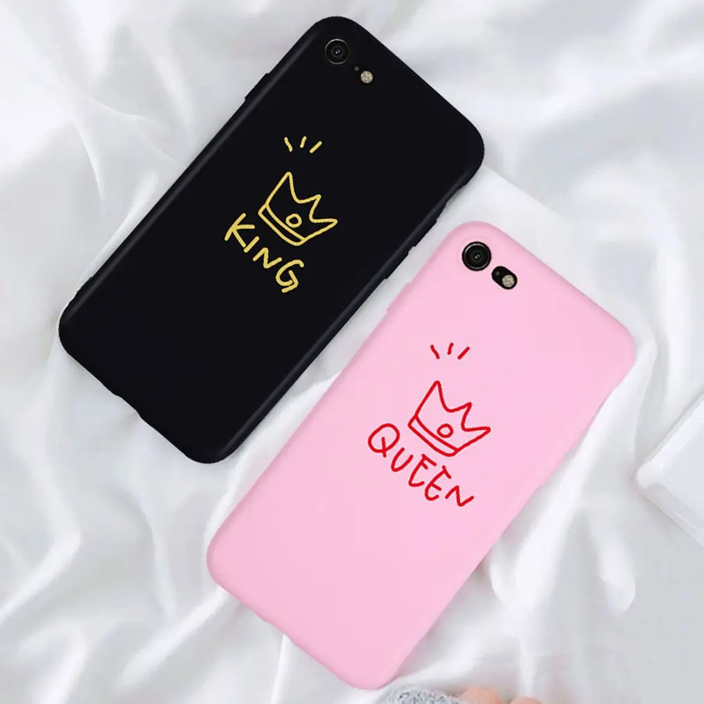 J12732-BT Черный Простой Чехол для мобильного телефона с короной противоударный Прочный Роскошный чехол