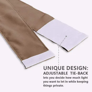 

NICETOWN 2 Pieces Adjustable Tiebacks Cord for Living Room Bedroom Home Decoration for Curtains