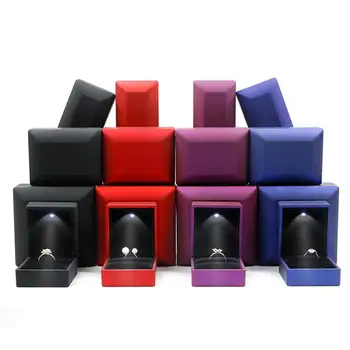 

LED Light Ring Necklace Bracelet Holder Jewelry Storage Box Container Organizer LED Light Durable Exquisite for the jewelry