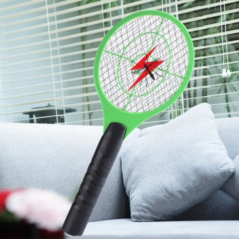Многофункциональная двойная круглая дизайнерская ручная электрическая Теннисная ракетка на батарейках электрическая ловушка для комаров