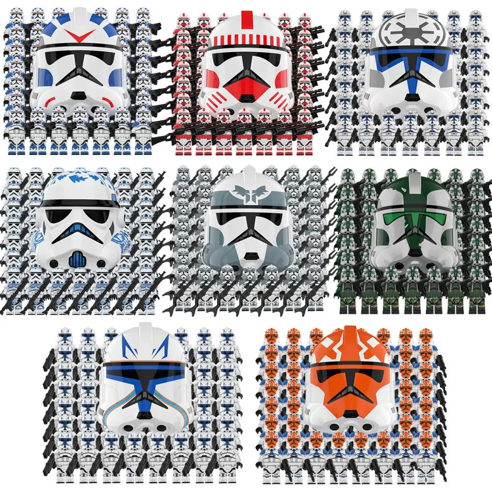 

100 PCS/SET General Robot Star Wars Figures mandalorian baby Space strom clone trooper Figures Compatible Building block toy