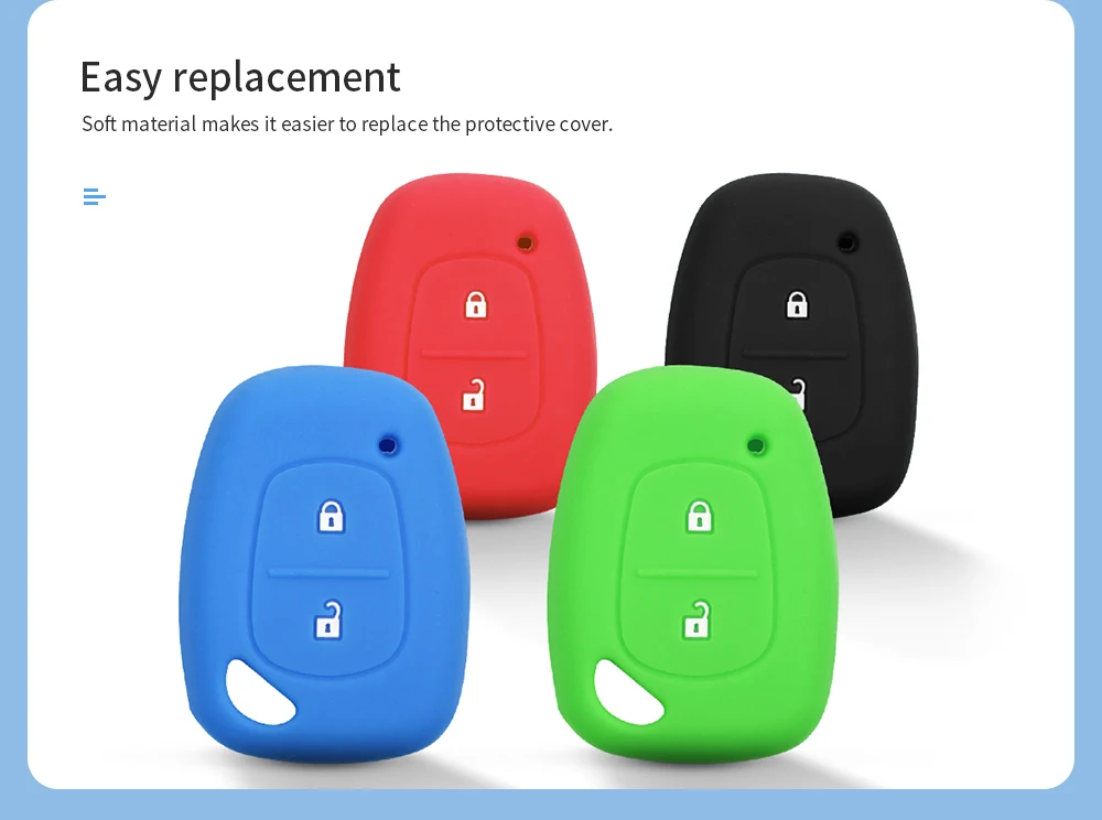 Cover in silicone telecomando/chiave per Renault Kangoo DACIA Scenic Megane Sandero Captur Twingo Modus - H8f9bc098e4904a3abb01c359e4145e14l