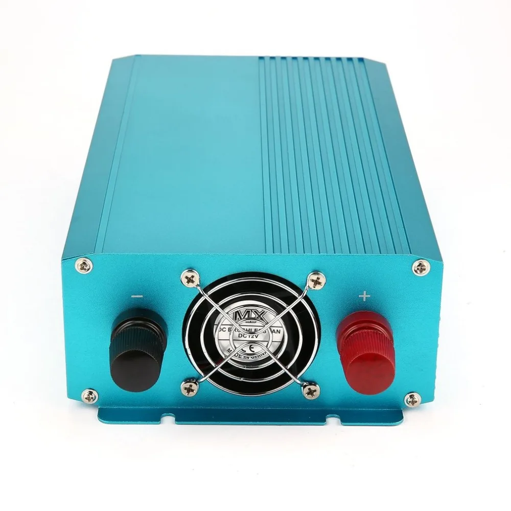 Чистая Синусоидальная волна инвертор DC12V к AC220V 1000 Вт автомобильный инвертор алюминиевый сплав корпус высокого преобразования Преобразователь мощности