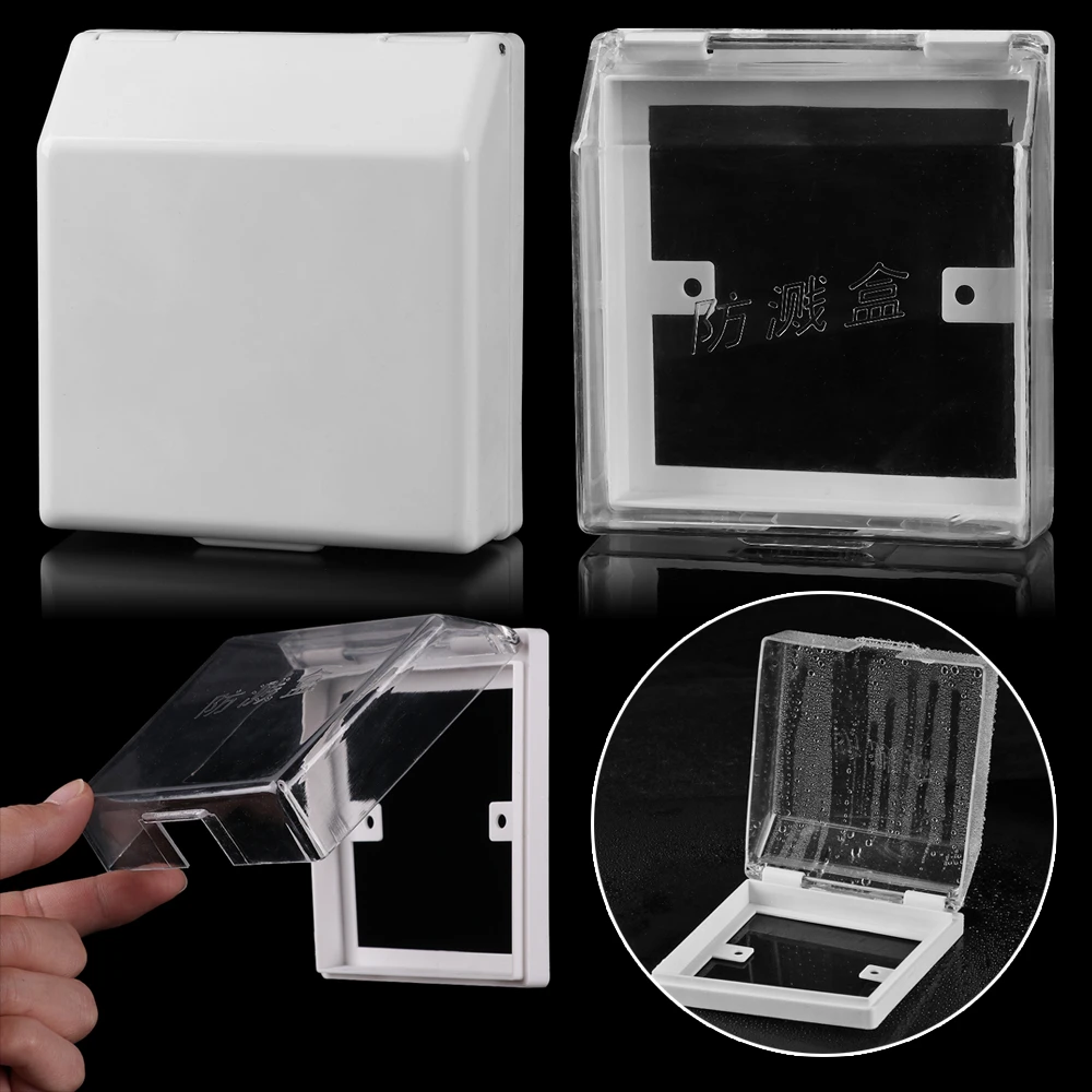 Caja de salpicaduras de interruptor, protector transparente para eléctrico, tapa para cocina, inodoro, baño, Caja impermeable, seguridad para niños, 86 tipos|Enchufes eléctricos| AliExpress