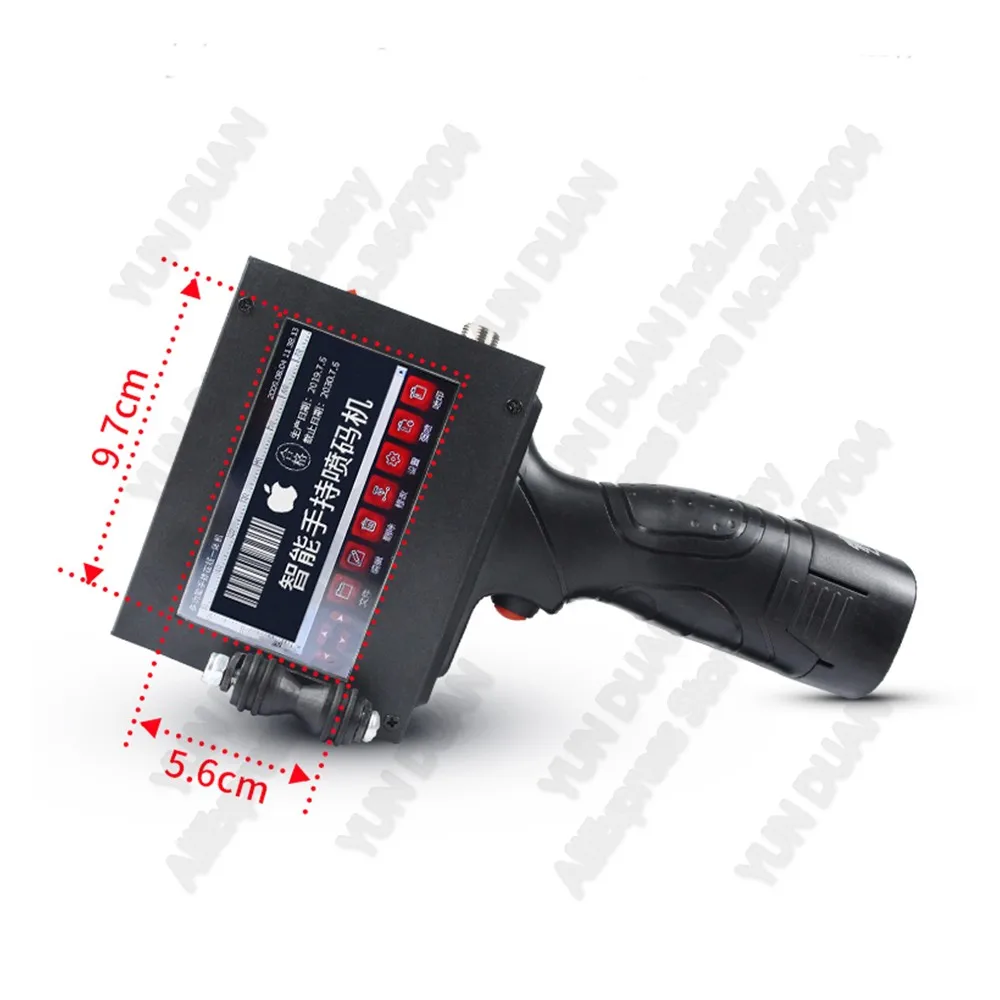 

25.4mm 1inch Output Handheld Print Height 4.5inch Touch Screen Inkjet Printer Laser Code Label USB Colorful ink cartridges