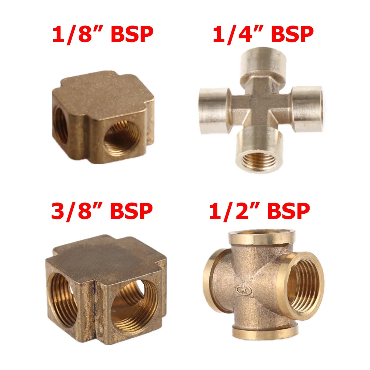 Cross 4 Way 1/" 1/4" 3/" 1/2" BSP внутренняя резьба латунный фитинг для труб медный колючий соединитель муфта адаптер Муфта воздушная вода