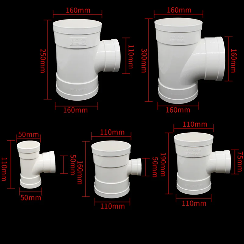 Tubo de drenagem de três vias pvc