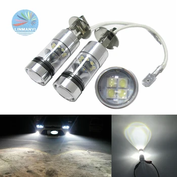 

2x Super Bright 8000K Light Blue 20-SMD H3 Fog Lamp Bulb Car LED Projector Daytime Running Light DRL Bulbs Replacement Upgrade