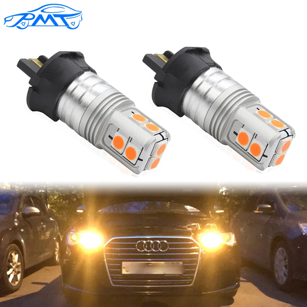 BMTxms 2 шт. PWY24W PW24W светодиодный Canbus для Audi A3 A4 A5 VW MK7 Golf CC Ford Fusion BMW F30 3 серии DRL