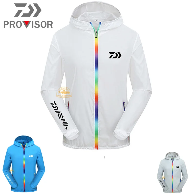 Daiwa Men and Women Fishing Sunscreen Jacket 2020 Summer New Waterproof Breathable Ice Silk Anti-ultraviolet Suit | Спорт и