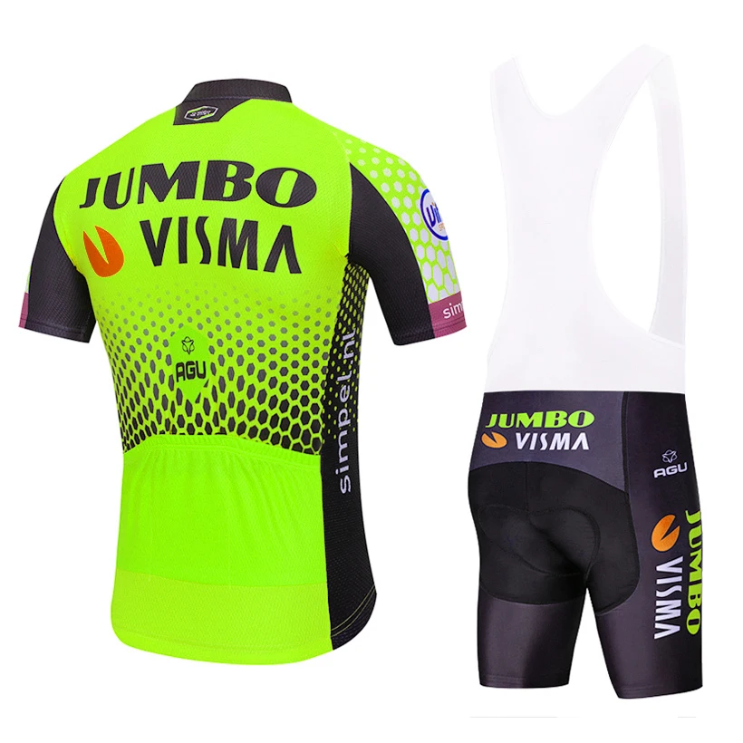 Jumbo Team, новинка, Fluor, зеленая велосипедная майка, 9D, велосипедные шорты, Ropa Ciclismo, летняя, быстросохнущая, pro, для езды на велосипеде, Майо, штаны, одежда