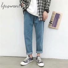 Yasword, мужские джинсы, джинсовые штаны, свободные хлопковые джинсы, весенние осенние брюки, повседневные модные штаны, хип-хоп прямые штаны