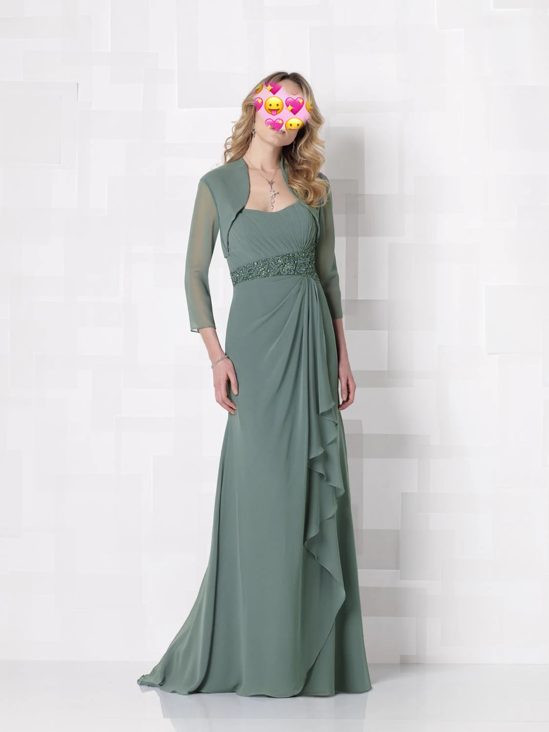 

Illusion Mother Dresses with Jacket Evening Dresses For Weddings vestido de festa para mae da noiva Dress for Women Chiffon