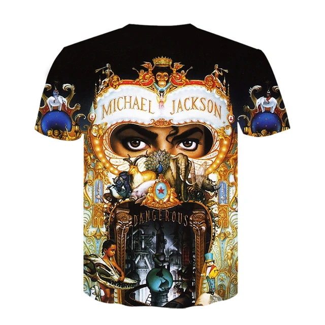 Men Women Rock Singer Michael Jackson 3D Print T-shirt Summer Casual  Streetwear Hip Hop Fashion Harajuku Streetwear Tops Tees