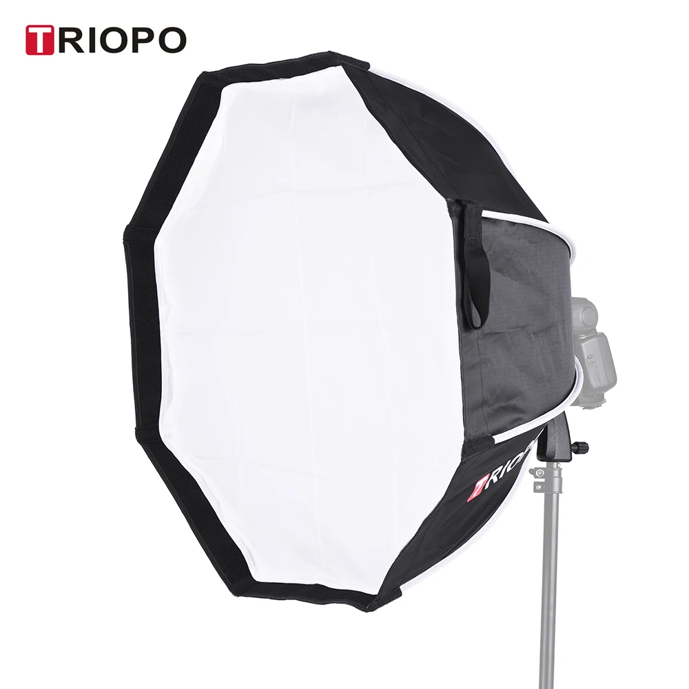 

TRIOPO Foldable 65cm 8-Pole Octagon Softbox with Soft Cloth Handle Photography for Godox Yongnuo Andoer On-camera Flash Light