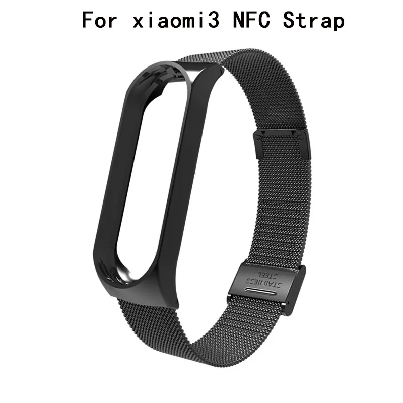 mi3 Strap Силиконовый стальной ремешок для Xiao mi 3 4, умный браслет из нержавеющей стали, сменный ремешок для mi band 3 4, Xiao mi, умный Браслет - Цвет: mi3 Strap