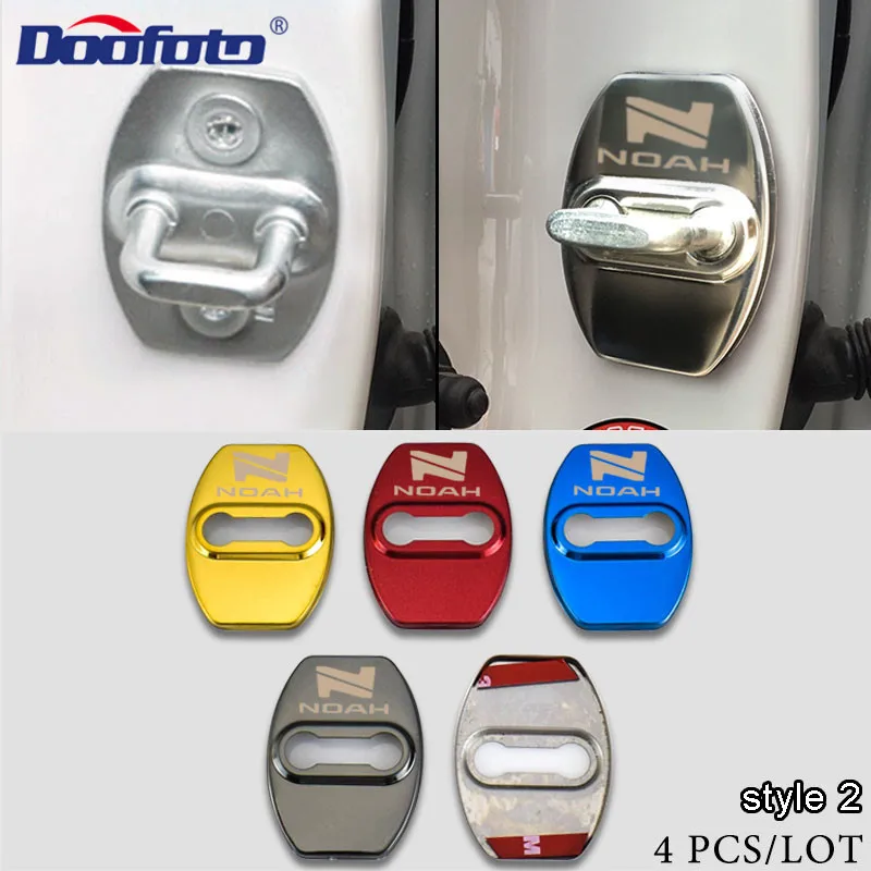Doofoto 4x Car Styling Door Lock Cover Protective Case For Toyota Noah Voxy Corolla CHR RAV4 Avensis T25 Auris Camry Accessories