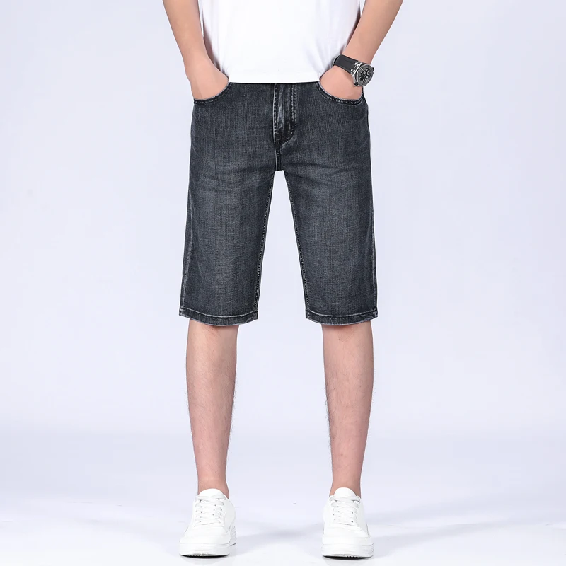 lee carpenter jeans Men Business Jeans Classic Male Cotton Straight Stretch Brand Denim short Pants Summer Overalls Slim Fit short Trousers 2021 jack and jones jeans